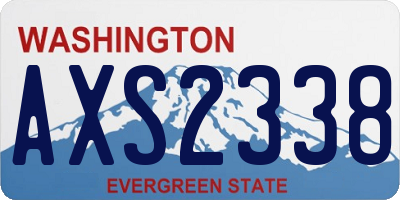 WA license plate AXS2338