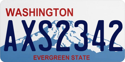 WA license plate AXS2342