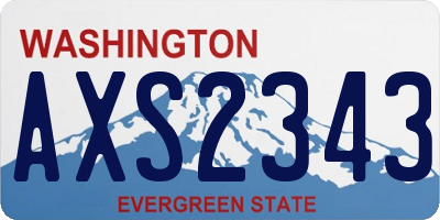 WA license plate AXS2343