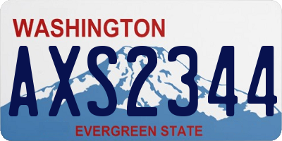 WA license plate AXS2344