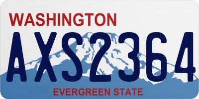 WA license plate AXS2364
