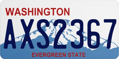 WA license plate AXS2367
