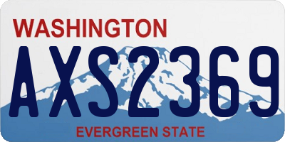 WA license plate AXS2369