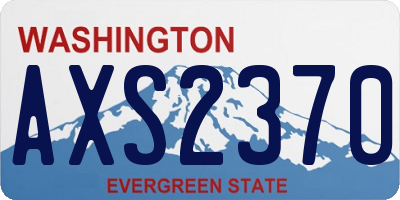 WA license plate AXS2370