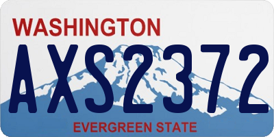 WA license plate AXS2372