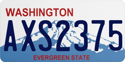 WA license plate AXS2375