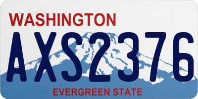 WA license plate AXS2376