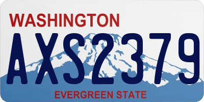 WA license plate AXS2379