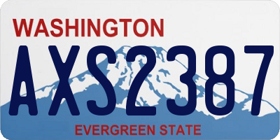 WA license plate AXS2387