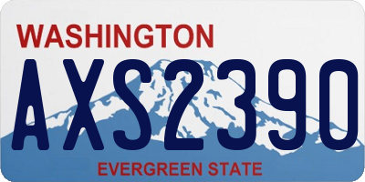 WA license plate AXS2390