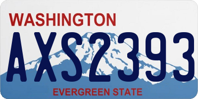 WA license plate AXS2393