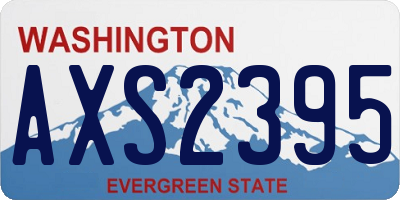 WA license plate AXS2395