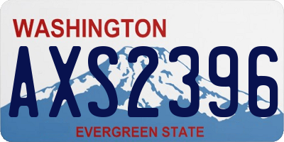 WA license plate AXS2396