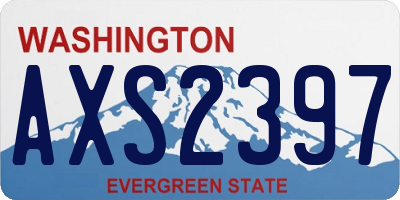 WA license plate AXS2397