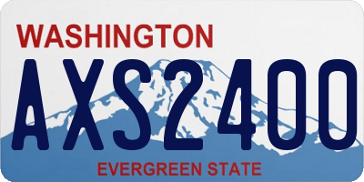 WA license plate AXS2400