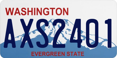 WA license plate AXS2401