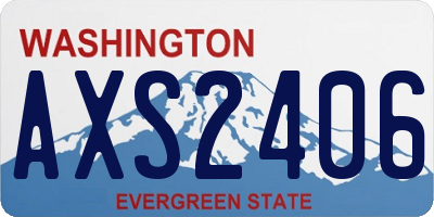 WA license plate AXS2406