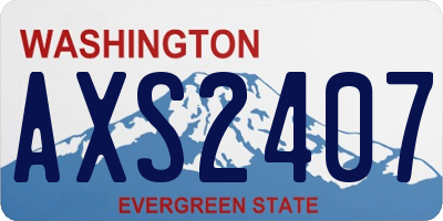 WA license plate AXS2407
