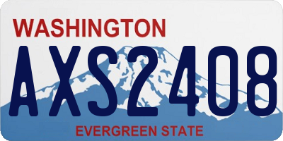 WA license plate AXS2408