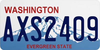 WA license plate AXS2409