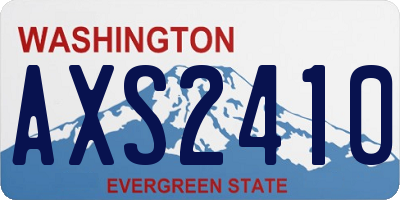 WA license plate AXS2410