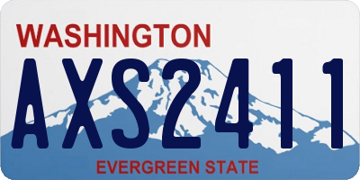WA license plate AXS2411