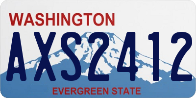 WA license plate AXS2412