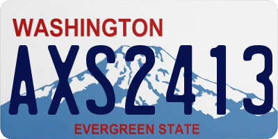 WA license plate AXS2413