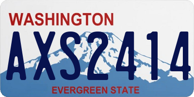 WA license plate AXS2414