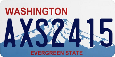 WA license plate AXS2415
