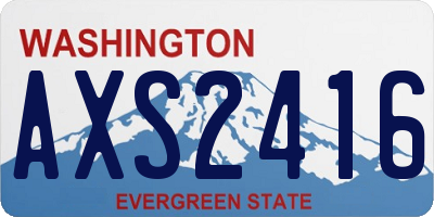 WA license plate AXS2416