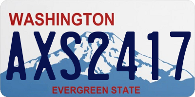 WA license plate AXS2417