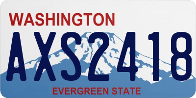 WA license plate AXS2418