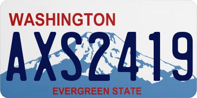 WA license plate AXS2419