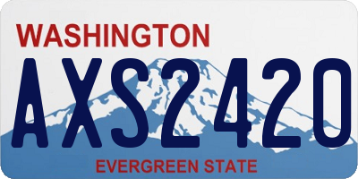 WA license plate AXS2420