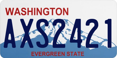 WA license plate AXS2421