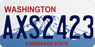 WA license plate AXS2423