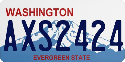 WA license plate AXS2424