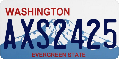 WA license plate AXS2425