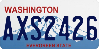 WA license plate AXS2426