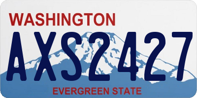 WA license plate AXS2427