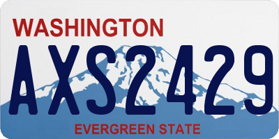 WA license plate AXS2429