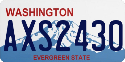 WA license plate AXS2430