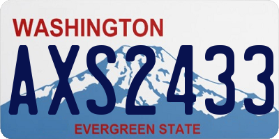 WA license plate AXS2433