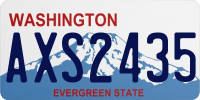 WA license plate AXS2435