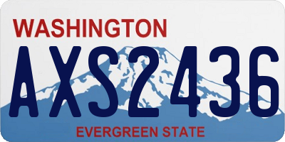 WA license plate AXS2436
