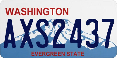 WA license plate AXS2437