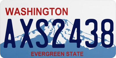 WA license plate AXS2438