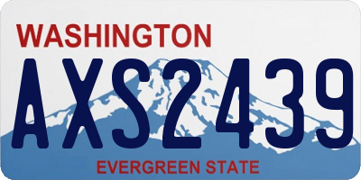WA license plate AXS2439