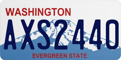 WA license plate AXS2440